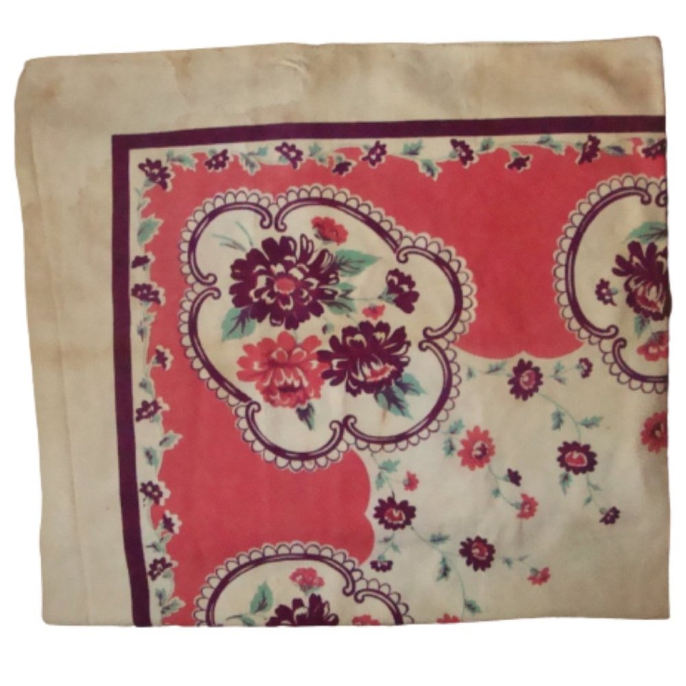 Vintage Floral Tablecloth Cottage Core Granny Grandma - Picture 16 of 16